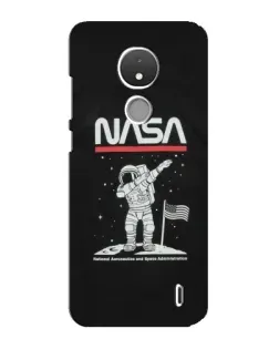 Чохол для Nokia C21 з картинкою «NASA — крокуємо по Місяцю»