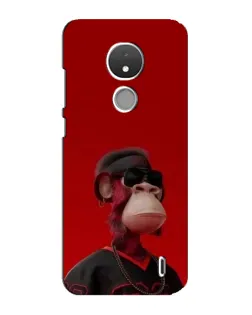 Чохол для Nokia C21 з картинкою «Bored Ape в червоному»