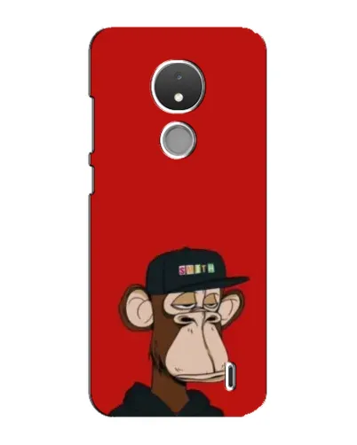 Чохол для Nokia C21 з картинкою «Bored Ape — червоний фон» Чохол для Nokia C21 з картинкою «Bored Ape — червоний фон»