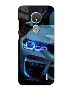 Чохол для Nokia C21 з картинкою «Погляд BMW з синіми фарами»
