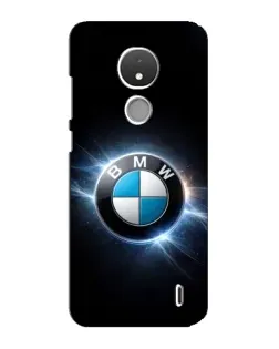Чохол для Nokia C21 з картинкою «BMW — неонове сяйво»