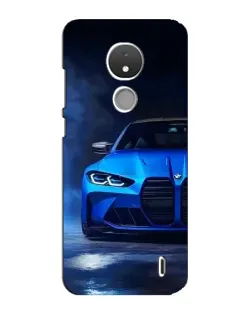 Чохол для Nokia C21 з картинкою «Блакитна BMW M4»