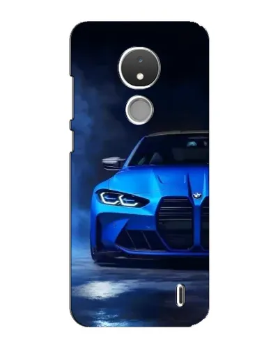 Чохол для Nokia C21 з картинкою «Блакитна BMW M4»