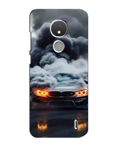 Чохол для Nokia C21 з картинкою «BMW у диму»