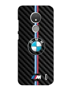 Чохол для Nokia C21 з картинкою «Емблема BMW та карбон»