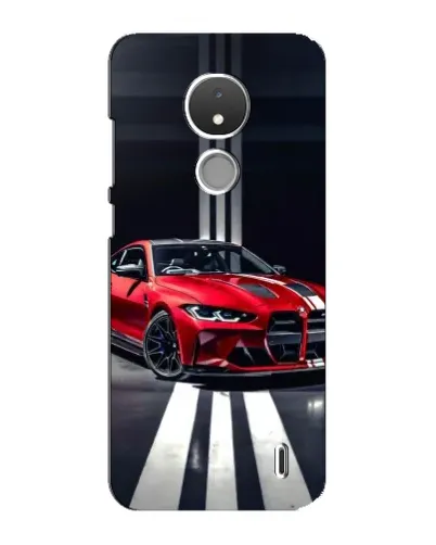 Чохол для Nokia C21 з картинкою «Червона BMW на дорозі»