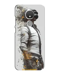 Чохол для Nokia C21 з картинкою «PUBG — боєць у пилу»