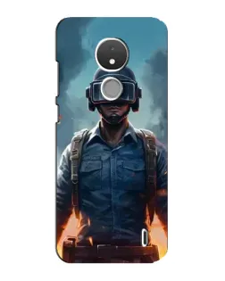 Чохол для Nokia C21 з картинкою «PUBG — реалістичний герой»