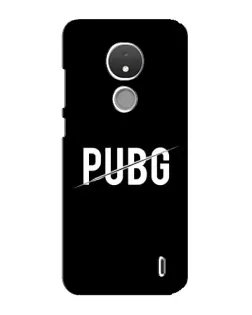 Чохол для Nokia C21 з картинкою «PUBG — білий логотип»
