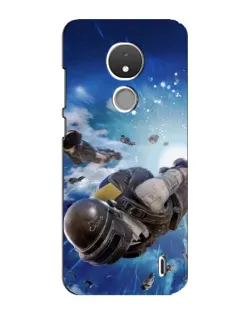 Чохол для Nokia C21 з картинкою «Десант PUBG — стрибок»