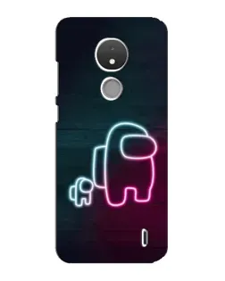 Чохол для Nokia C21 з картинкою «Among Us неон-арт»