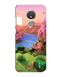 Чохол для Nokia C21 з картинкою «Рожеве дерево Minecraft»