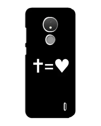 Чехол для Nokia C21 с картинкой «Крест и Сердце» Чехол для Nokia C21 с картинкой «Крест и Сердце»