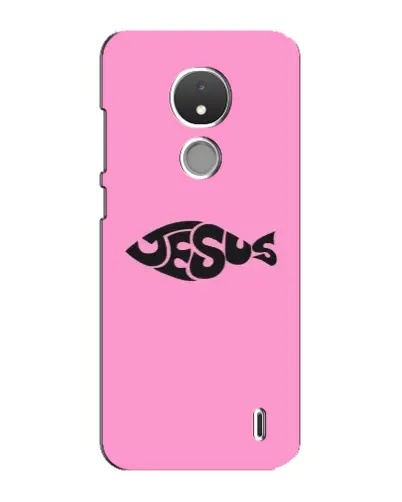 Чехол для Nokia C21 с картинкой «Розовый символ Jesus» Чехол для Nokia C21 с картинкой «Розовый символ Jesus»