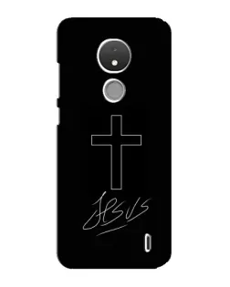 Чехол для Nokia C21 с картинкой «Графический крест Jesus»
