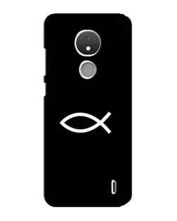 Чехол для Nokia C21 с картинкой «Символ рыбы Jesus»