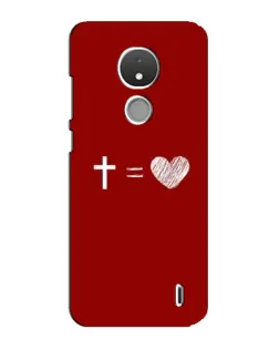 Чехол для Nokia C21 с картинкой «Уравнение любви»