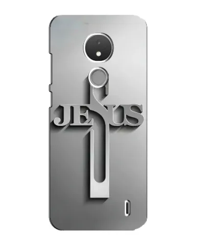Чехол для Nokia C21 с картинкой «Металлический крест Jesus» Чехол для Nokia C21 с картинкой «Металлический крест Jesus»