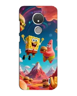 Чехол для Nokia C21 с картинкой «Космический фастфуд»