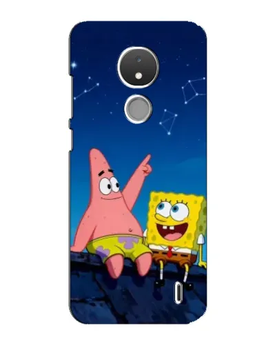 Чехол для Nokia C21 с картинкой «Губка Боб и Патрик ночью» Чехол для Nokia C21 с картинкой «Губка Боб и Патрик ночью»