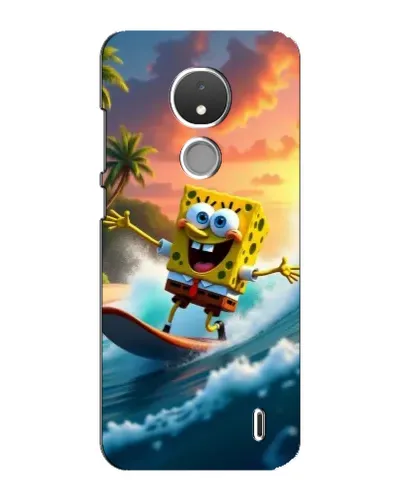 Чехол для Nokia C21 с картинкой «Губка Боб серфингист» Чехол для Nokia C21 с картинкой «Губка Боб серфингист»