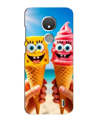 Чехол для Nokia C21 с картинкой «Спанч Боб мороженое» Чехол для Nokia C21 с картинкой «Спанч Боб мороженое»