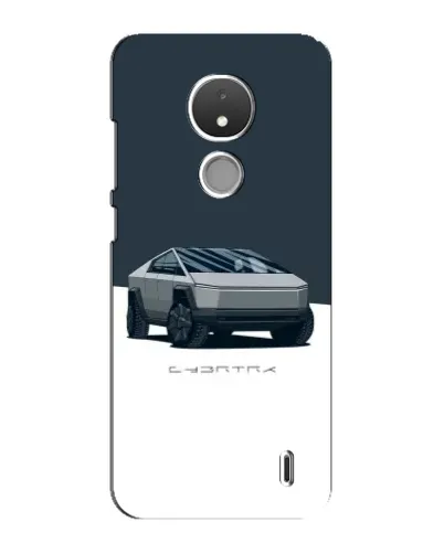Чохол для Nokia C21 з картинкою «Сріблястий Cybertruck Tesla»