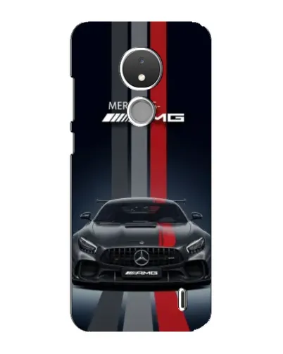 Чохол для Nokia C21 з картинкою «Mercedes — білий карбон»