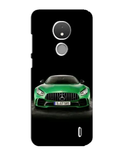 Чохол для Nokia C21 з картинкою «Mercedes — неоновий лого»