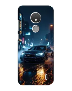 Чохол для Nokia C21 з картинкою «Нічне місто та Audi»