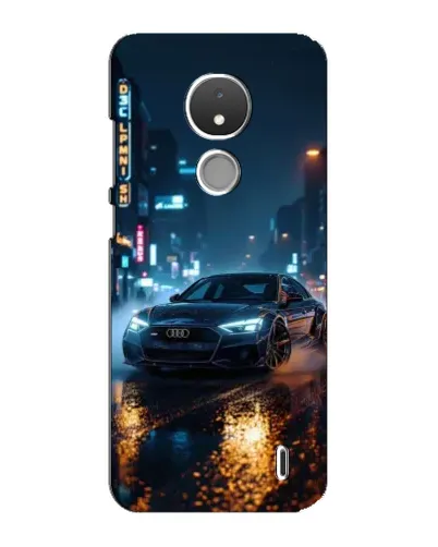 Чохол для Nokia C21 з картинкою «Нічне місто та Audi» Чохол для Nokia C21 з картинкою «Нічне місто та Audi»