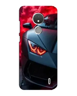 Чохол для Nokia C21 з картинкою «Lamborghini червоне сяйво»