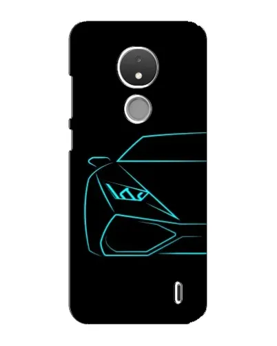 Чохол для Nokia C21 з картинкою «Блакитний силует Lamborghini» Чохол для Nokia C21 з картинкою «Блакитний силует Lamborghini»