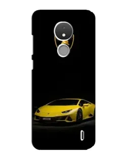Чохол для Nokia C21 з картинкою «Lamborghini жовтий акцент»