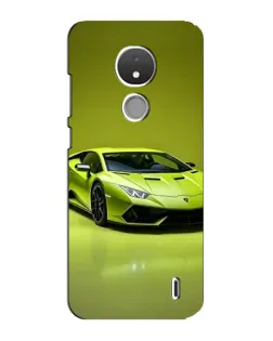 Чохол для Nokia C21 з картинкою «Салатовий Lamborghini Huracan»
