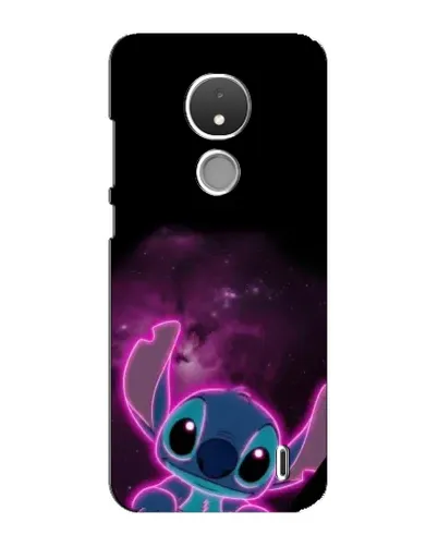 Чехол для Nokia C21 с картинкой «Неоновый Stitch» Чехол для Nokia C21 с картинкой «Неоновый Stitch»