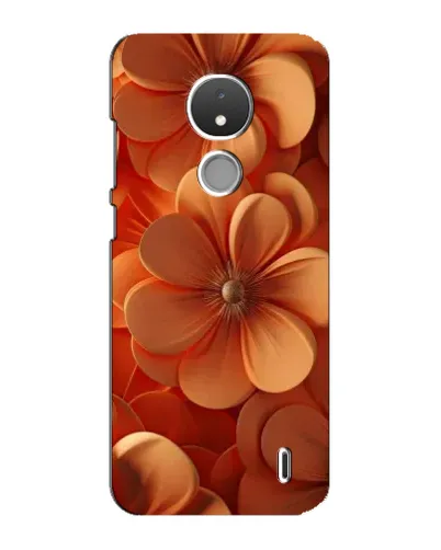 Чохол для Nokia C21 з картинкою «Помаранчева макро квітка»
