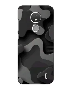 Чохол для Nokia C21 з картинкою «Темний абстрактний камуфляж»