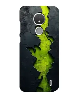 Чохол для Nokia C21 з картинкою «Салатовий розлом скелі»