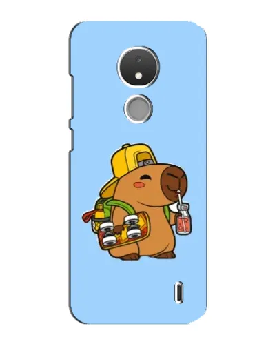 Чохол для Nokia C21 з картинкою «Капібара на скейті»