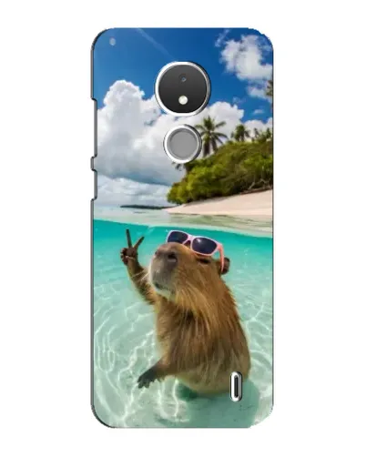 Чохол для Nokia C21 з картинкою «Капібара на морі»