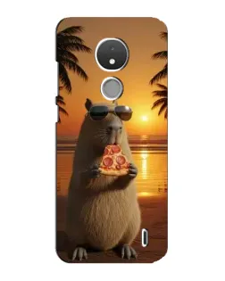 Чохол для Nokia C21 з картинкою «Капібара з піцою» Чохол для Nokia C21 з картинкою «Капібара з піцою»