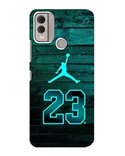 Чехол для Nokia C22 с картинкой «Jordan Cyan 23»