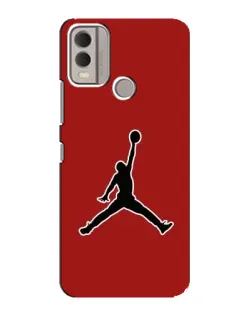 Чехол для Nokia C22 с картинкой «Jordan Red Back»