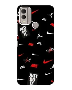 Чехол для Nokia C22 с картинкой «Nike Mix Pattern»