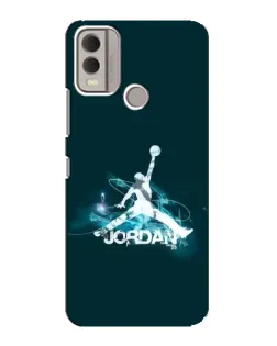 Чехол для Nokia C22 с картинкой «Jordan Blue Fire»