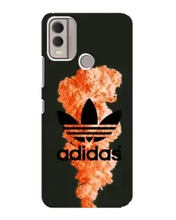 Чехол для Nokia C22 с картинкой «Оранжевый дым Adidas»