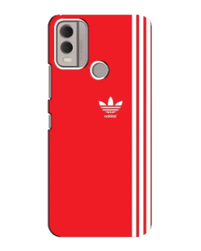 Чехол для Nokia C22 с картинкой «Красный минимализм Adidas» Чехол для Nokia C22 с картинкой «Красный минимализм Adidas»