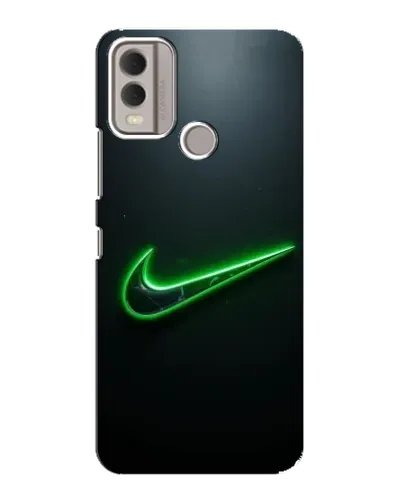 Чехол для Nokia C22 с картинкой «Неоновый контур Nike» Чехол для Nokia C22 с картинкой «Неоновый контур Nike»