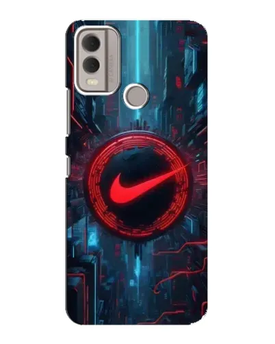 Чехол для Nokia C22 с картинкой «Техногенный стиль Nike» Чехол для Nokia C22 с картинкой «Техногенный стиль Nike»